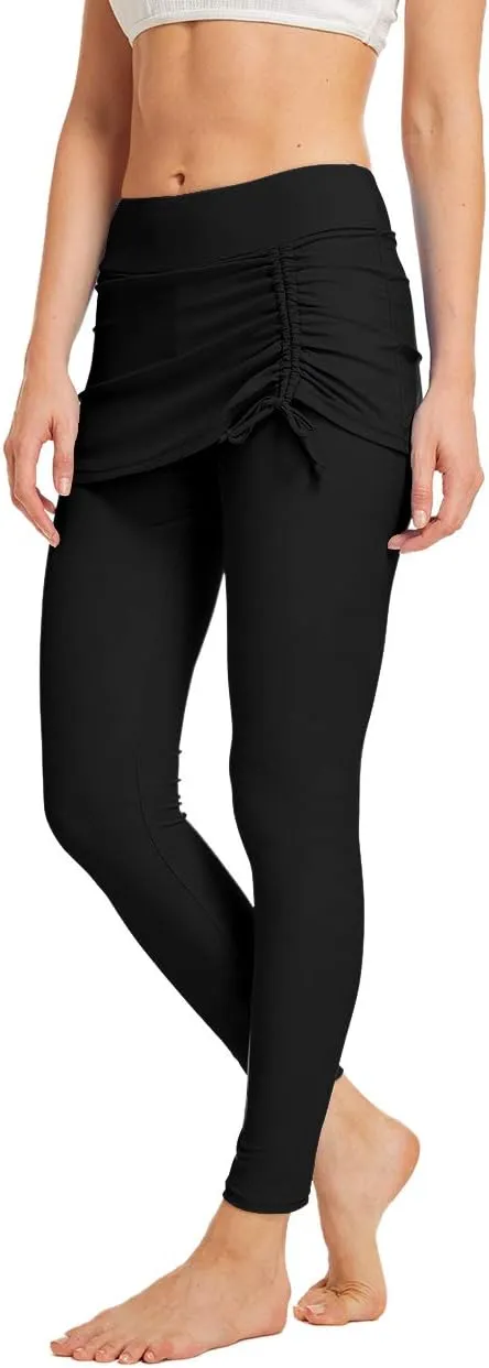 Seagoo Swim Skirt with Leggings Women UV Protection Skirted Swimming Leggings Pants