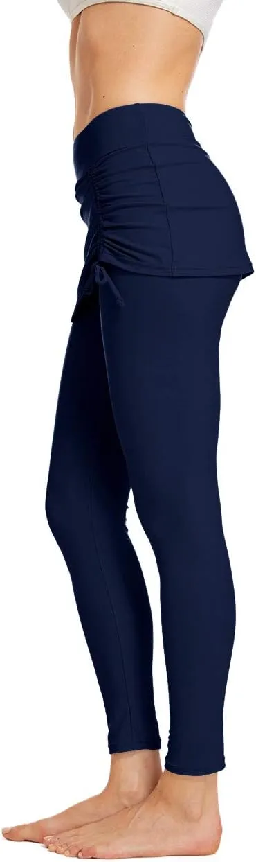 Seagoo Swim Skirt with Leggings Women UV Protection Skirted Swimming Leggings Pants