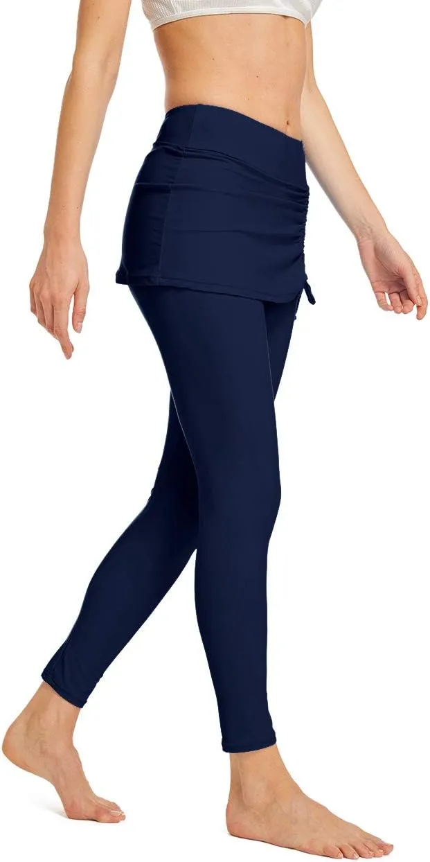 Seagoo Swim Skirt with Leggings Women UV Protection Skirted Swimming Leggings Pants