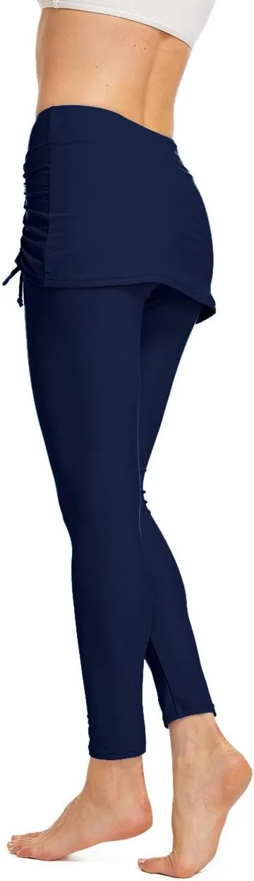 Seagoo Swim Skirt with Leggings Women UV Protection Skirted Swimming Leggings Pants