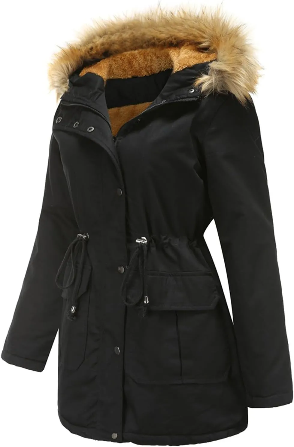 SHAOBGE Puffer Jacket Womens Xnova Womens Winter Parka Jackets Fleece Lined Coats Ladies Padded Thermal Winter