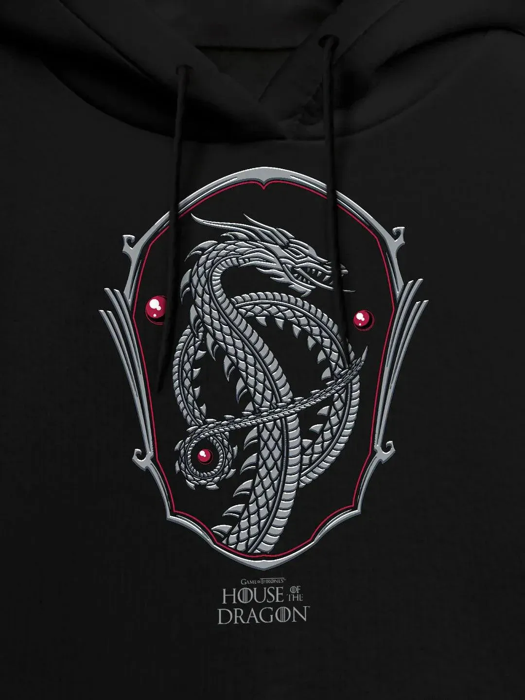 Silver Dragon Crest - Women Hoodie Black Colour (No Cod Allowed On This Product)- Prepaid Orders Only