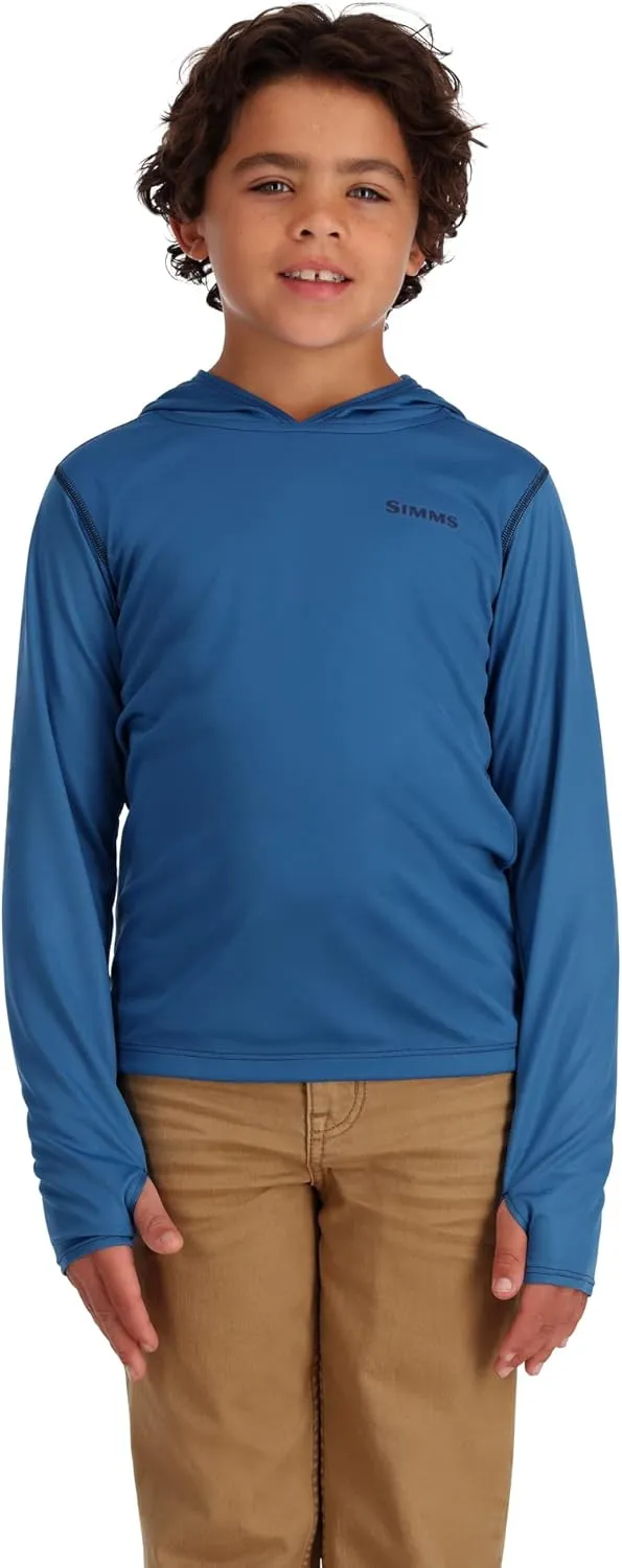 Simms Youth Solar Tech UPF 50 Fishing Shirt, SPF Hoody Shirt