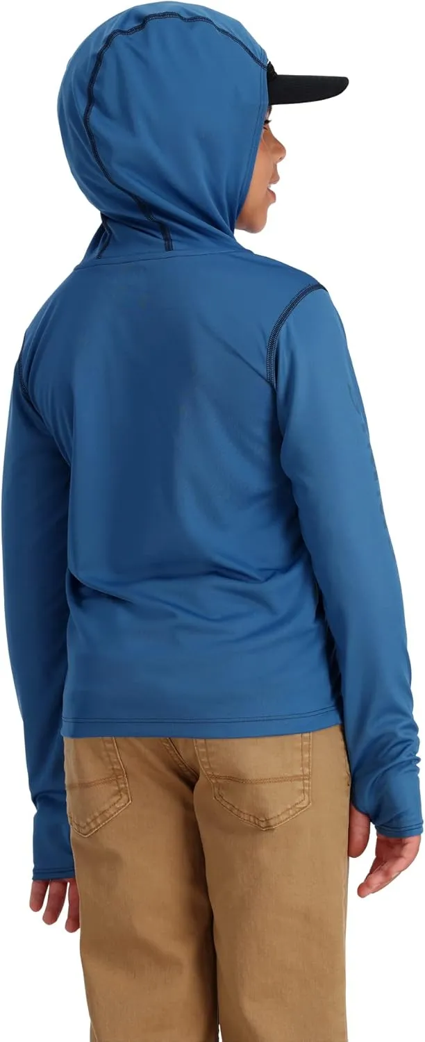 Simms Youth Solar Tech UPF 50 Fishing Shirt, SPF Hoody Shirt