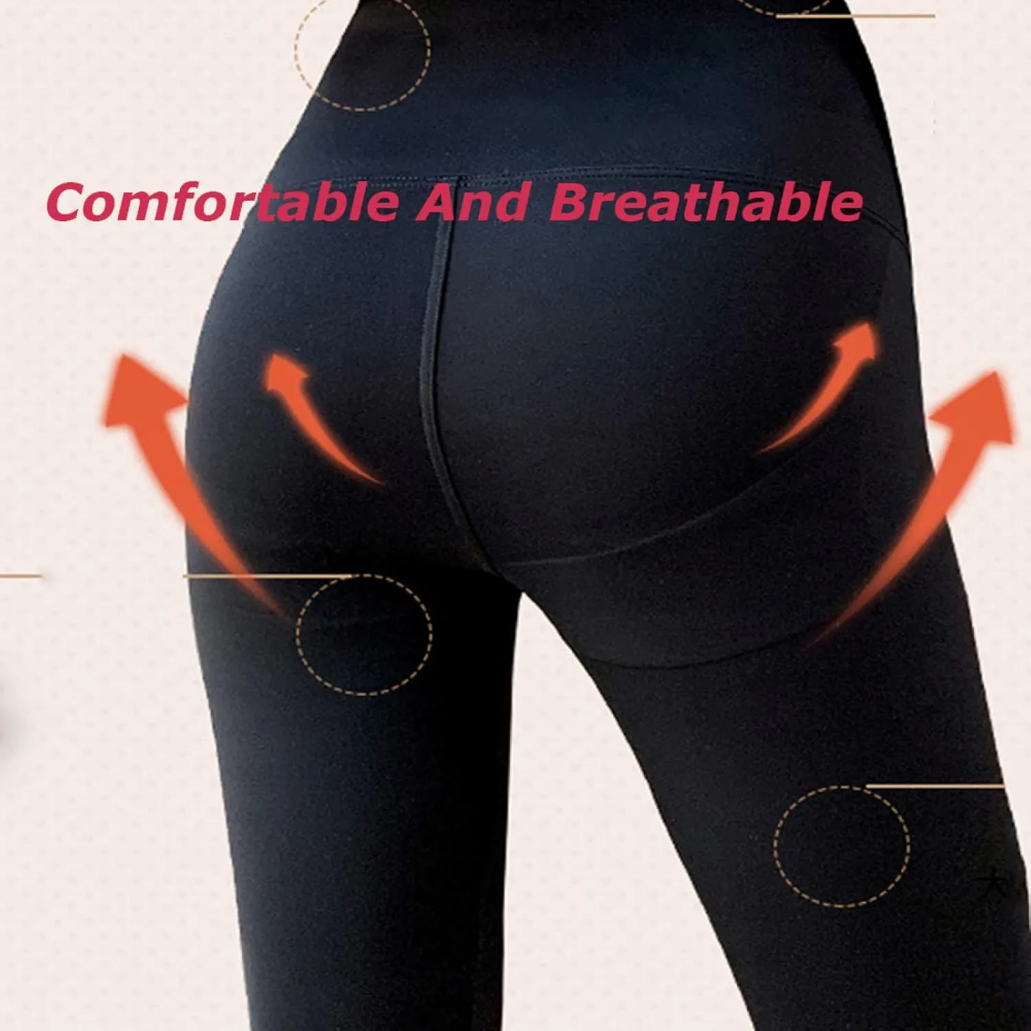 Sports Running Workout Gym Leggings,Akimbo Waist Leggings,Black,M,Gym Leggings Women high Waist