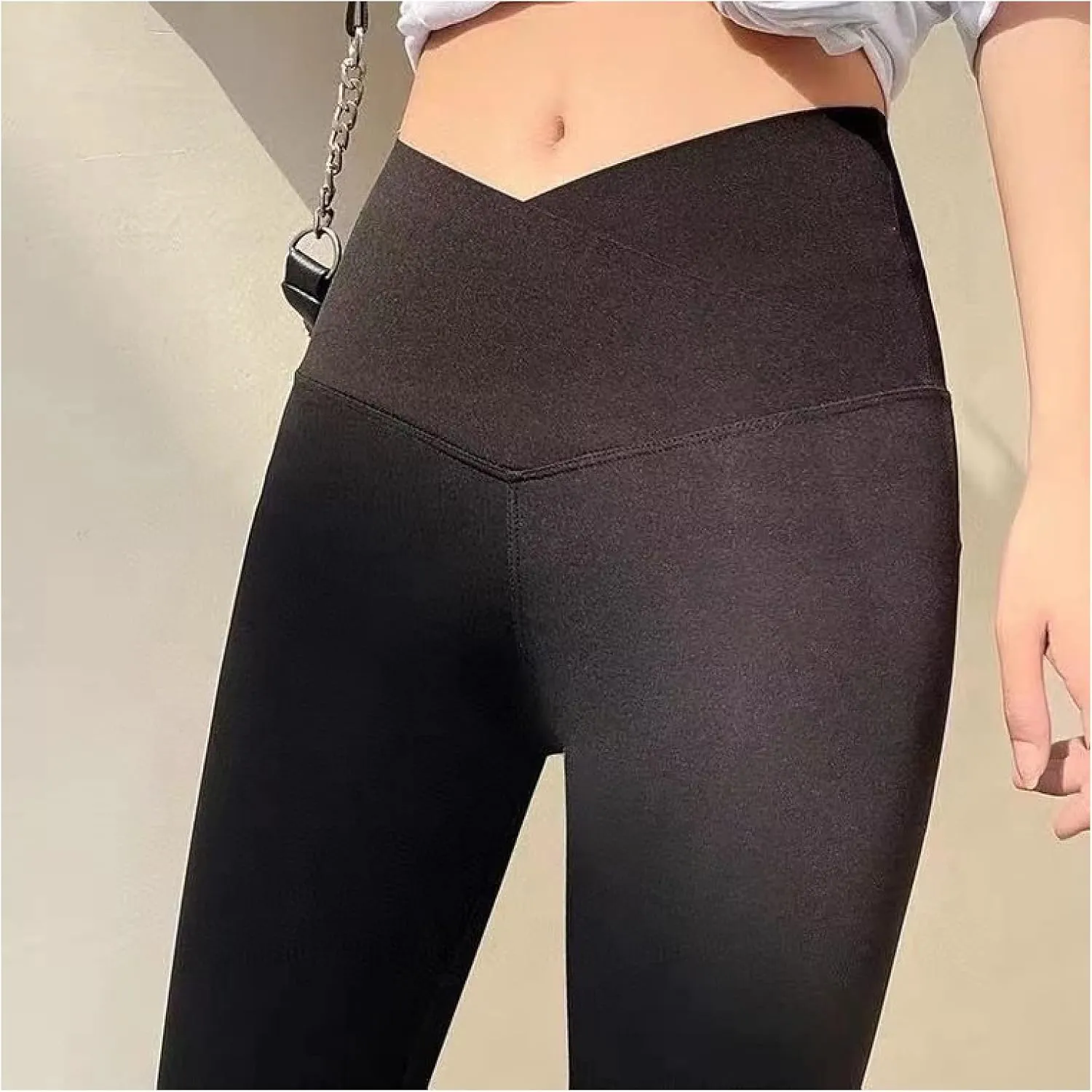 Sports Running Workout Gym Leggings,Akimbo Waist Leggings,Black,M,Gym Leggings Women high Waist