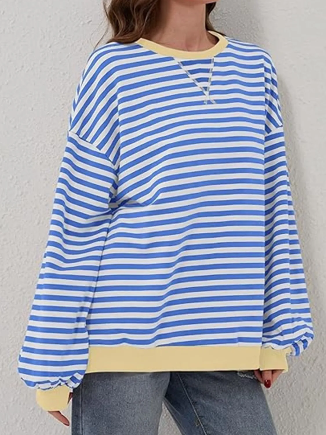 Stripe Boyfriend Long Sleeve Shirt