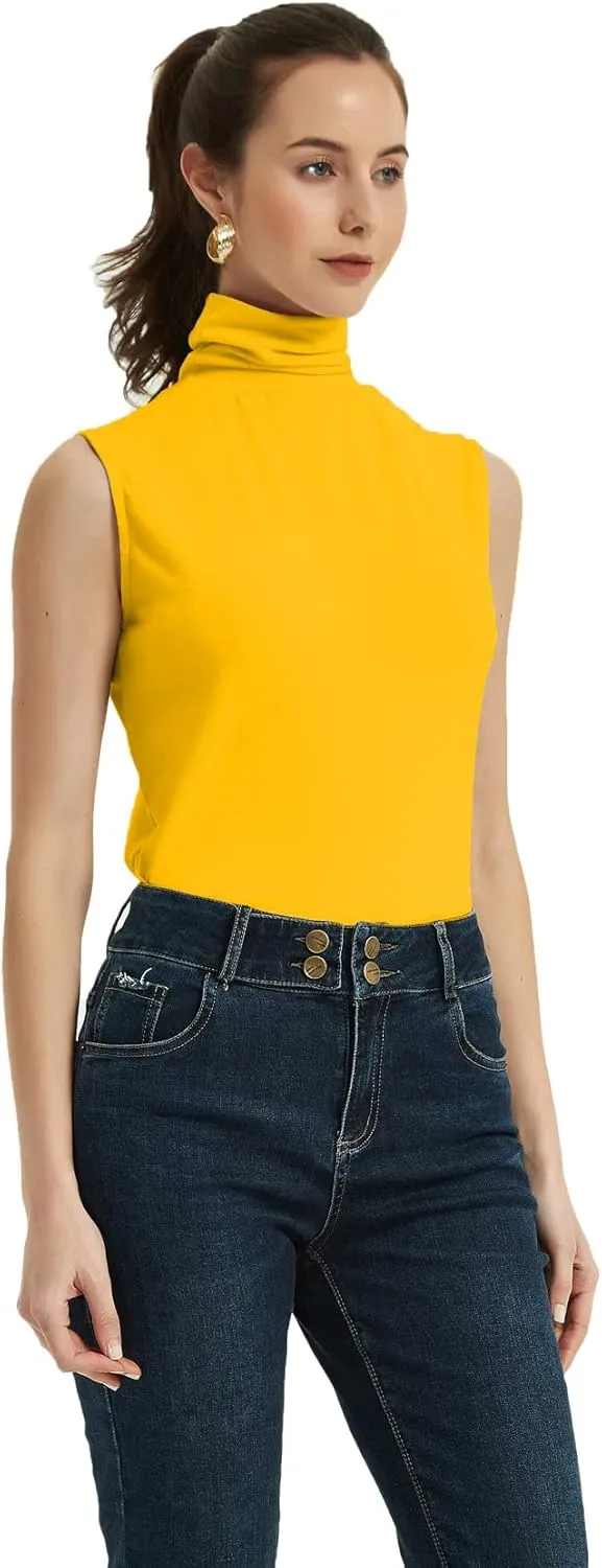 Sunfaynis Women's Soft Cotton Mock Turtleneck Shirt Baselayer Tops Underwear Shirt