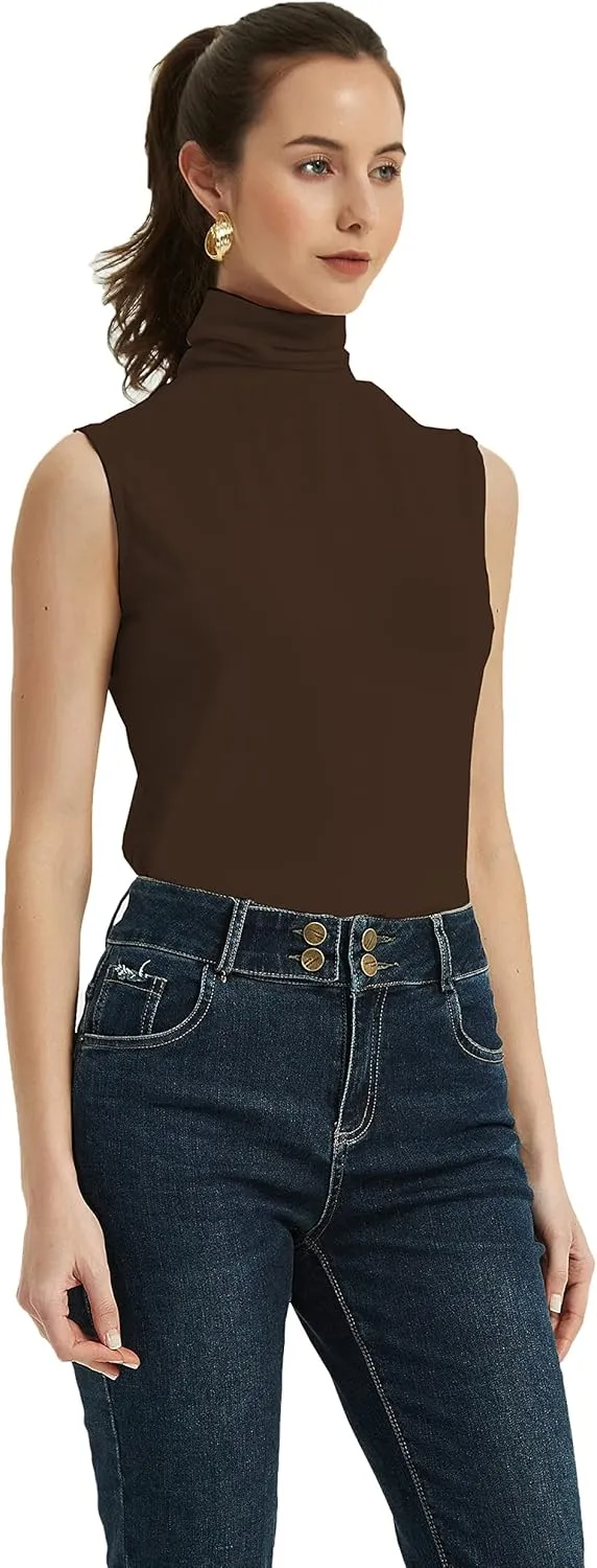 Sunfaynis Women's Soft Cotton Mock Turtleneck Shirt Baselayer Tops Underwear Shirt