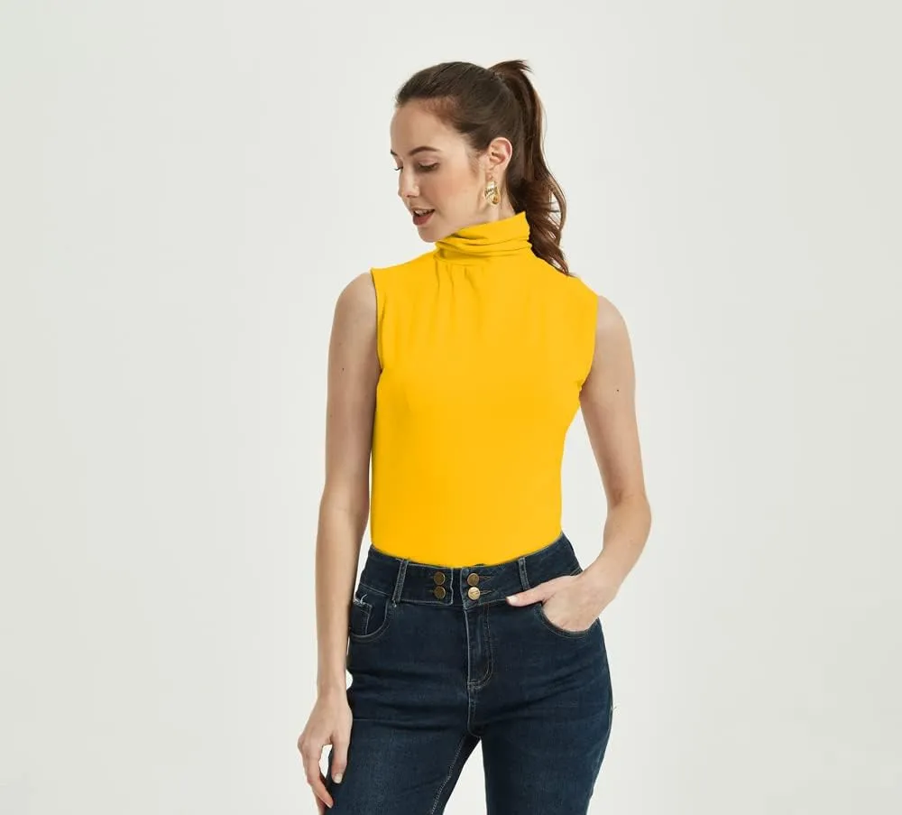 Sunfaynis Women's Soft Cotton Mock Turtleneck Shirt Baselayer Tops Underwear Shirt