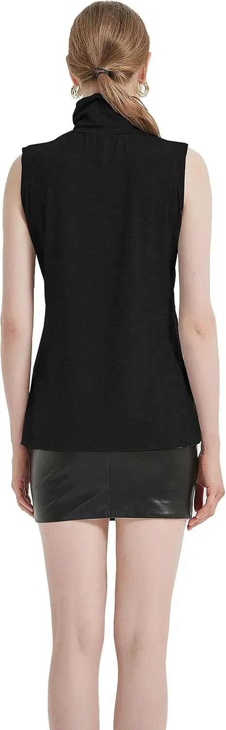 Sunfaynis Women's Soft Cotton Mock Turtleneck Shirt Baselayer Tops Underwear Shirt