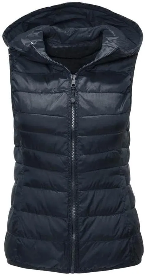 SWEPER Women'S Down Vest - Winter Womens Hooded Outerwear Sleeveless Hooded Jackets Cotton-Padded Warm Color Coat