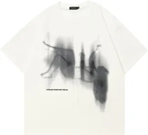 T-Shirt Streetwear Aesthetic Graphic Eyes Relaxed Tee Shirt Men Unisex