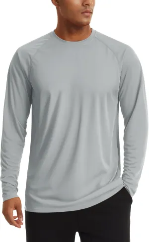 TACVASEN Men's Sun Shirt UPF 50  Long Sleeve UV Protection Lightweight Rash Guard Swim Shirt Quick Dry Fishing T-Shirt