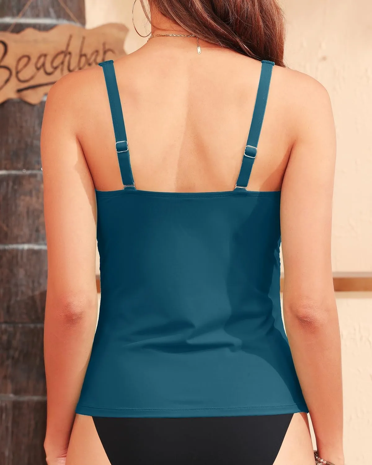 Tankini Swim Top Only - Tummy Control Bathing Suit Top Modest Swimsuit Top No Bottom