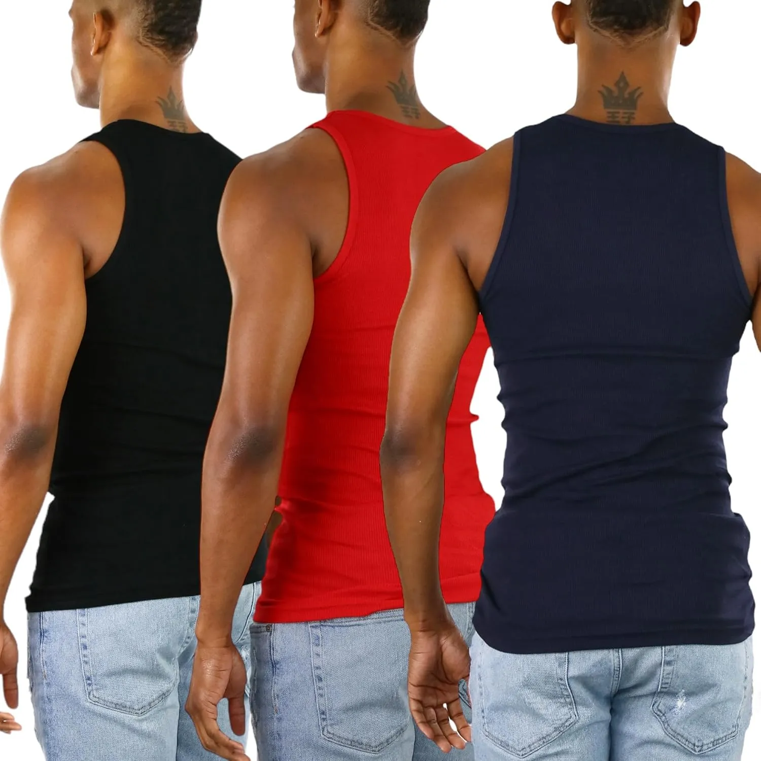 ToBeInStyle Mens Workout A-Shirt Long Muscle Shirt Tank Top