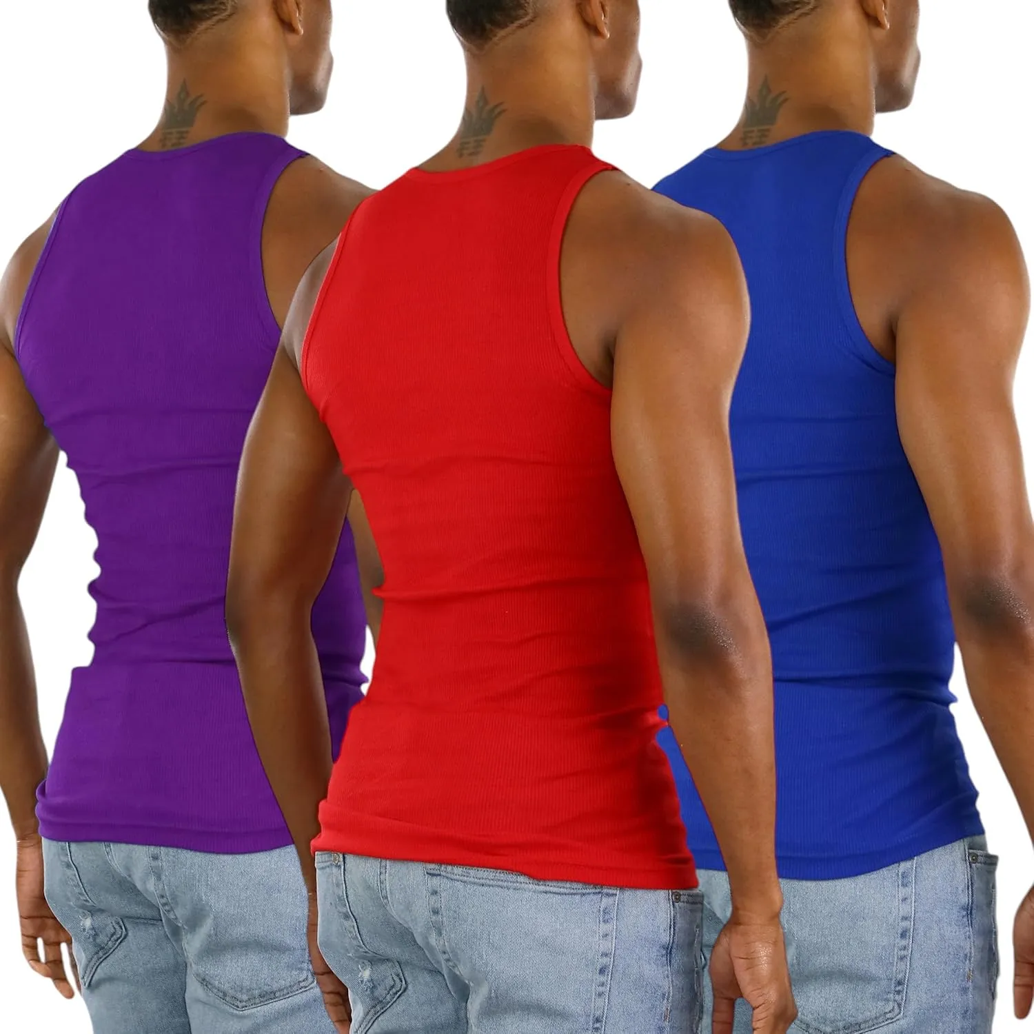 ToBeInStyle Mens Workout A-Shirt Long Muscle Shirt Tank Top