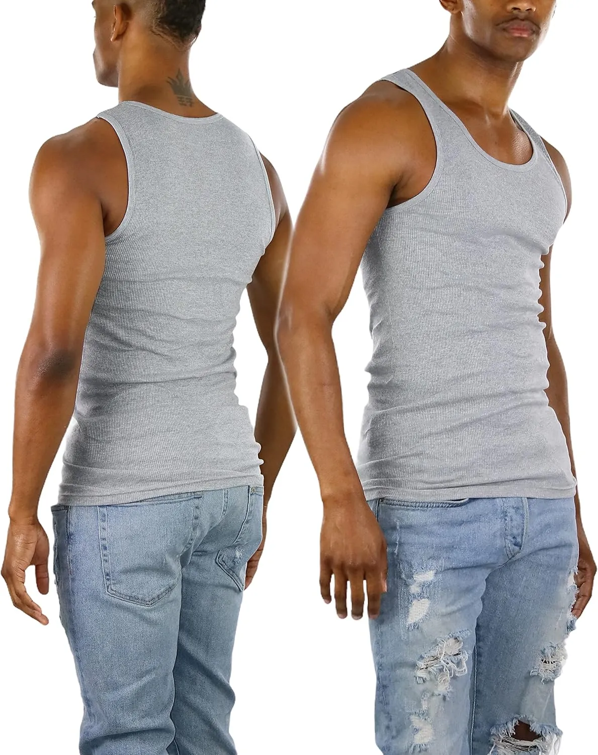ToBeInStyle Mens Workout A-Shirt Long Muscle Shirt Tank Top