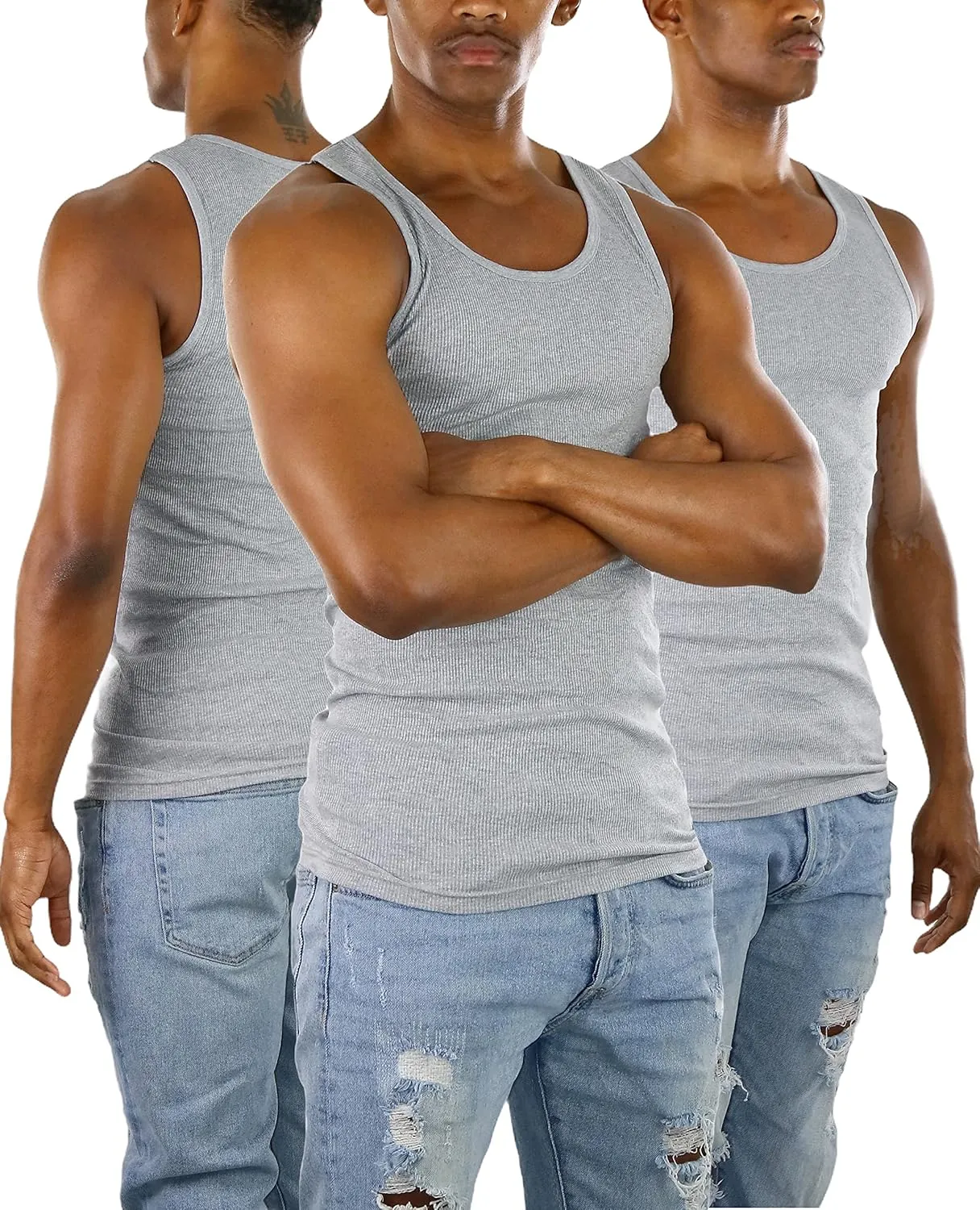 ToBeInStyle Mens Workout A-Shirt Long Muscle Shirt Tank Top