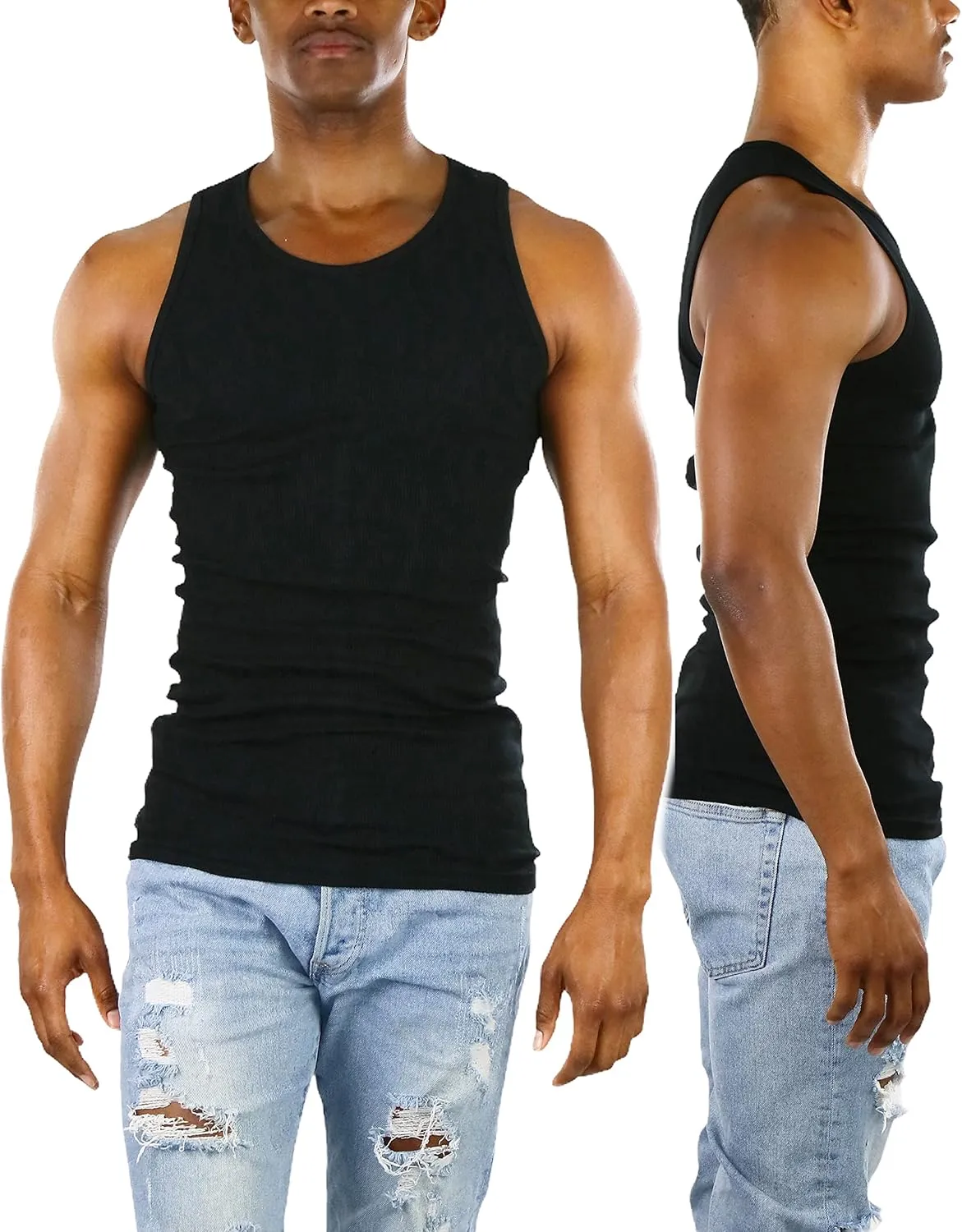 ToBeInStyle Mens Workout A-Shirt Long Muscle Shirt Tank Top