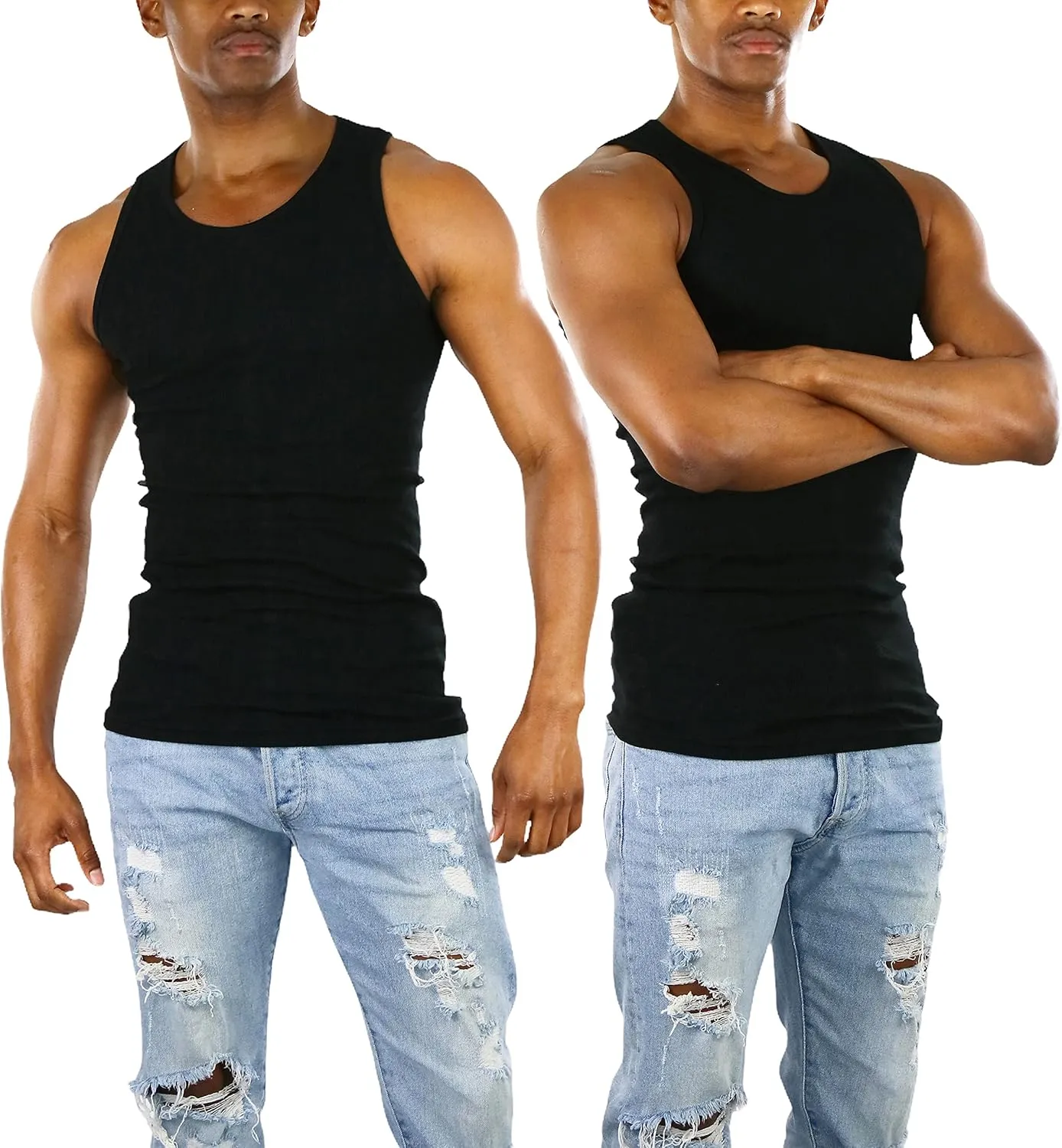 ToBeInStyle Mens Workout A-Shirt Long Muscle Shirt Tank Top
