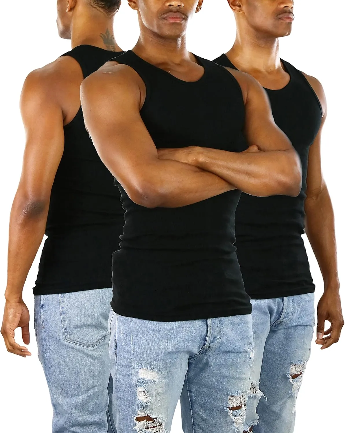 ToBeInStyle Mens Workout A-Shirt Long Muscle Shirt Tank Top