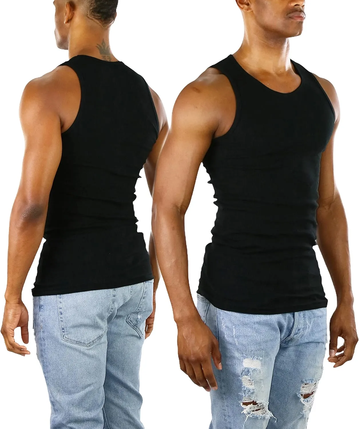 ToBeInStyle Mens Workout A-Shirt Long Muscle Shirt Tank Top