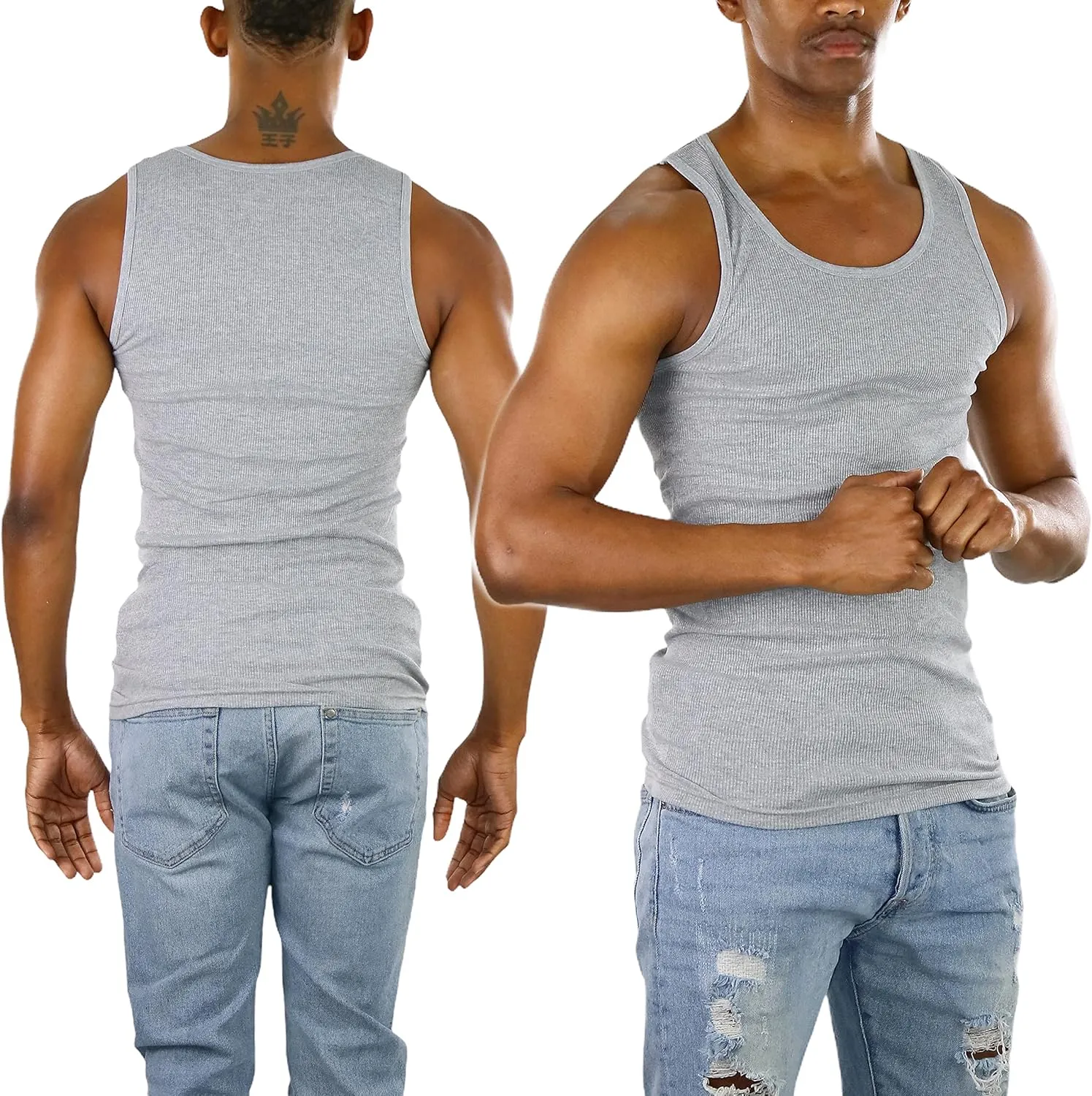 ToBeInStyle Mens Workout A-Shirt Long Muscle Shirt Tank Top