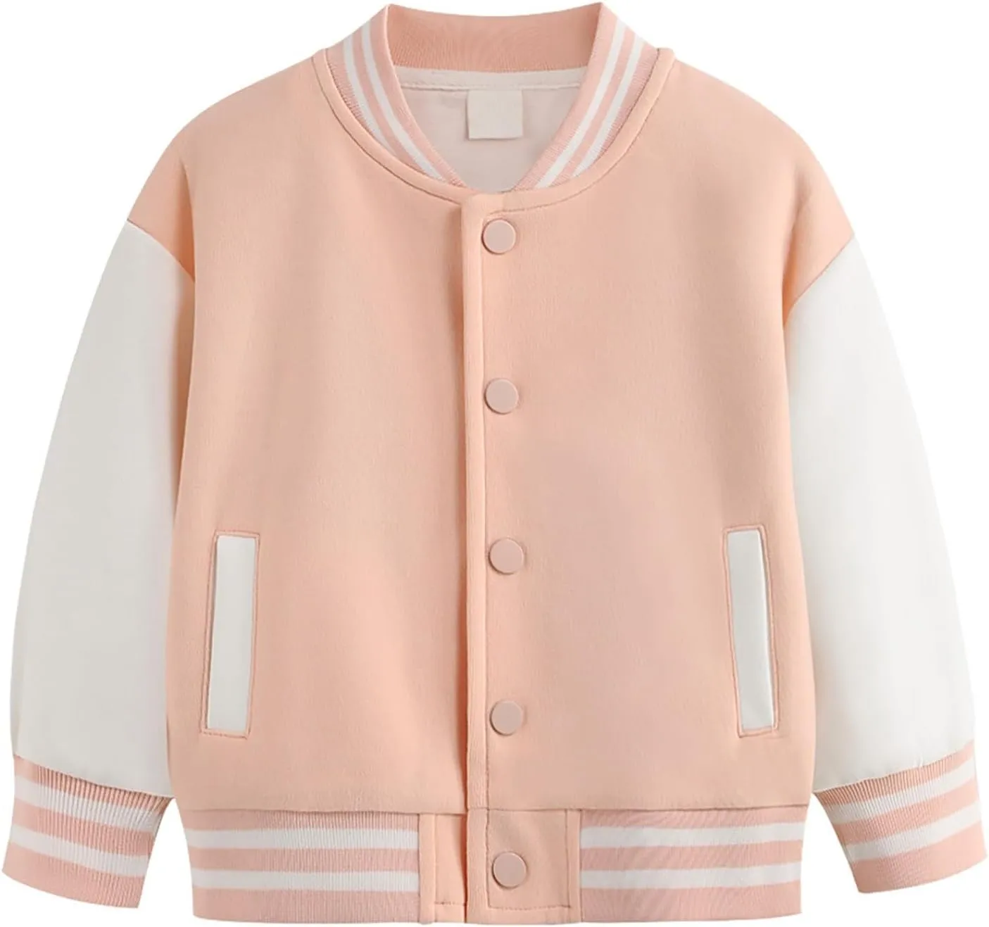 Toddler Baby Boy Girl Baseball Jacket Y2 Varsity Bomber Jackets Print Color Block Button Letterman