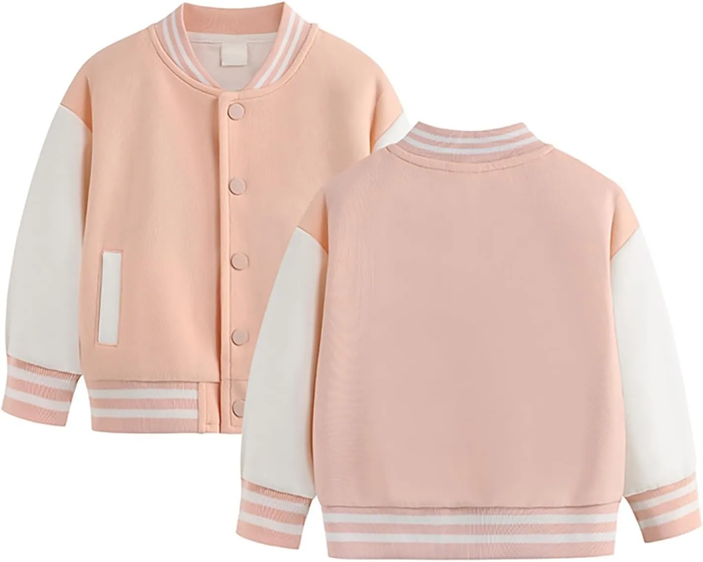 Toddler Baby Boy Girl Baseball Jacket Y2 Varsity Bomber Jackets Print Color Block Button Letterman