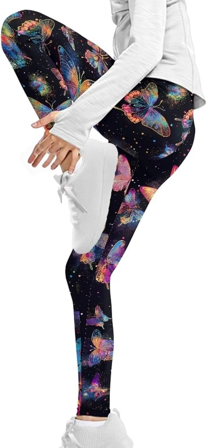 Toddler Girls Active Leggings Trousers Tummy Control Dance Yoga Leggings Tights