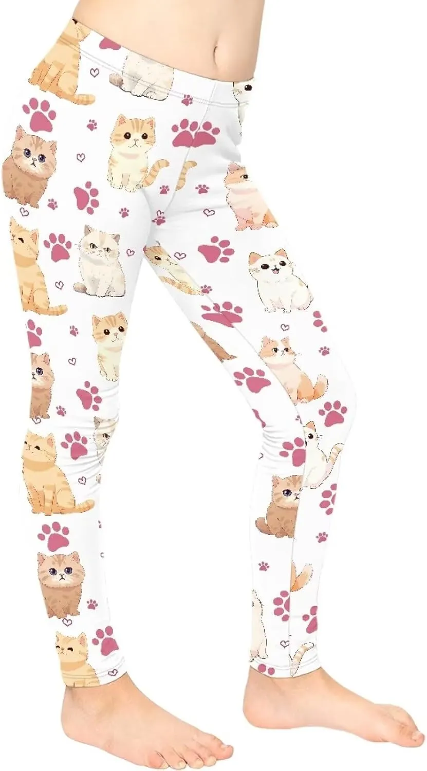 Toddler Girls Active Leggings Trousers Tummy Control Dance Yoga Leggings Tights