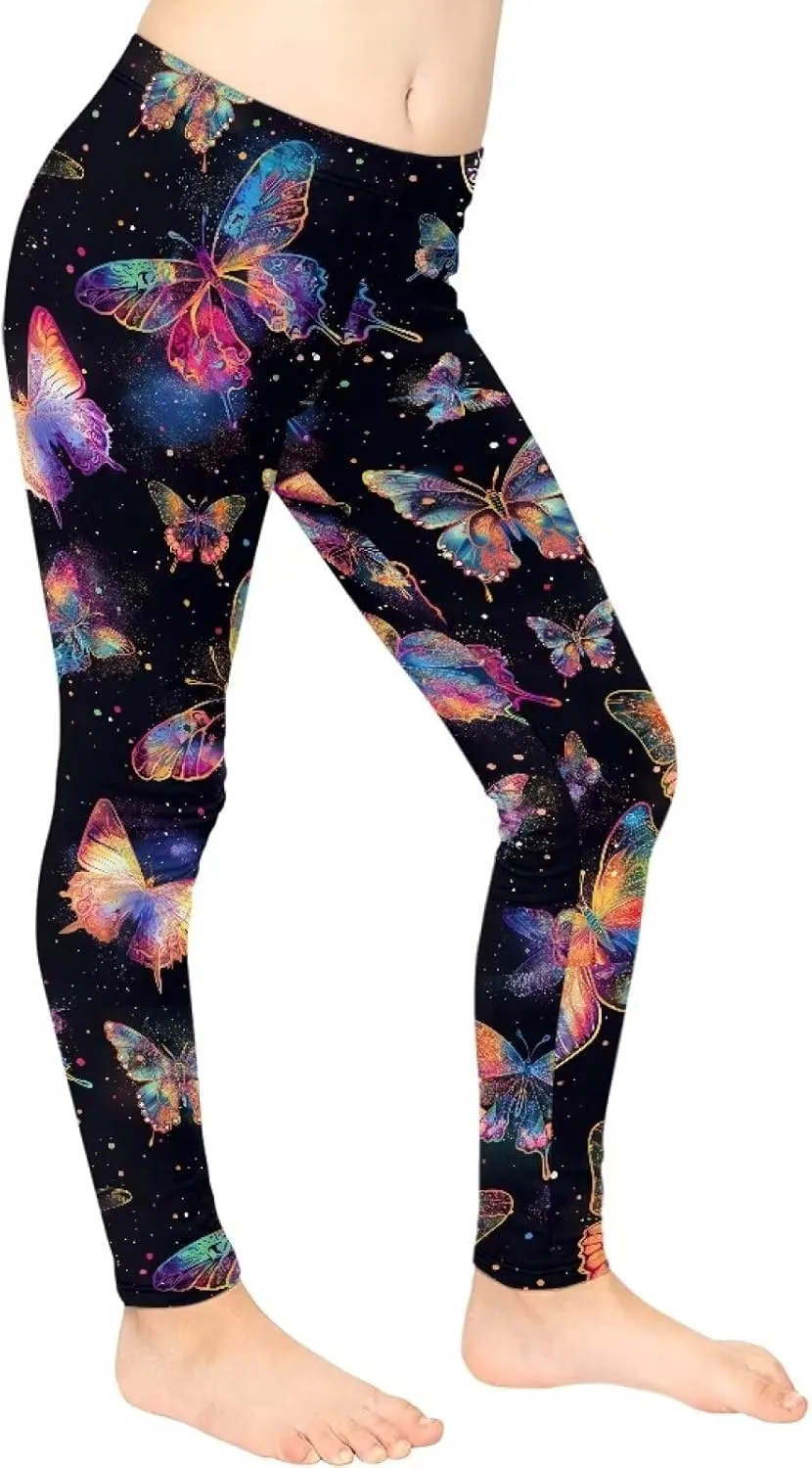 Toddler Girls Active Leggings Trousers Tummy Control Dance Yoga Leggings Tights