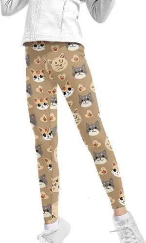 Toddler Girls Active Leggings Trousers Tummy Control Dance Yoga Leggings Tights