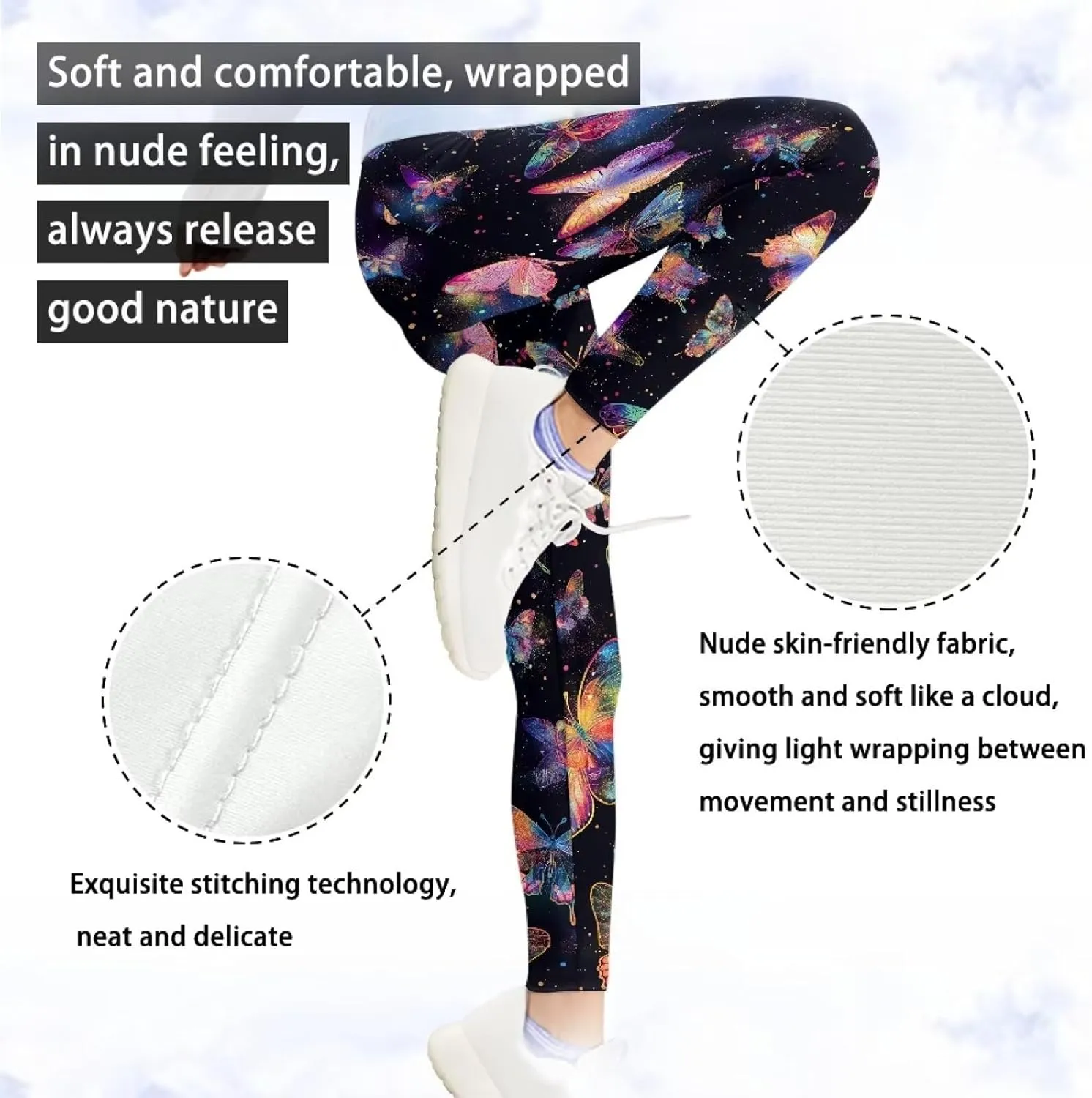 Toddler Girls Active Leggings Trousers Tummy Control Dance Yoga Leggings Tights