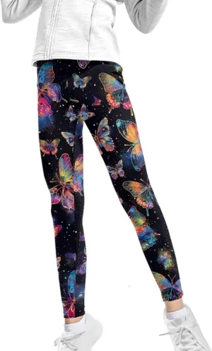 Toddler Girls Active Leggings Trousers Tummy Control Dance Yoga Leggings Tights