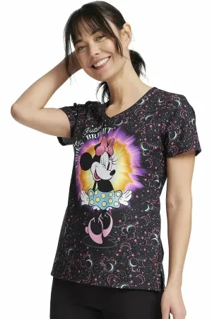 Tooniforms Women's V-Neck Print Scrub Top | My Bright Future