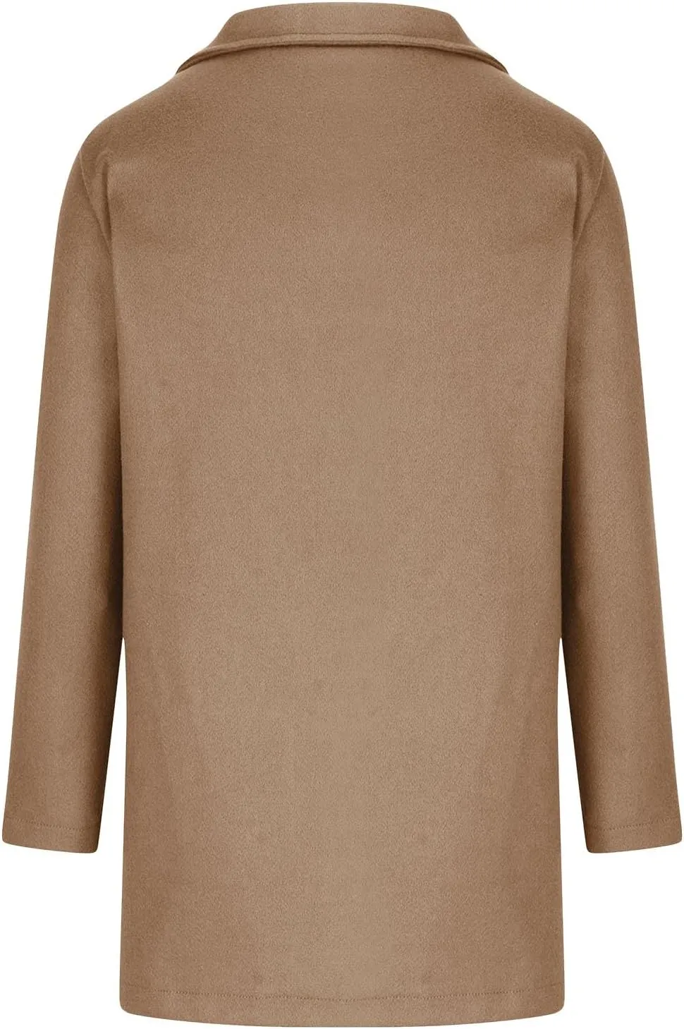 Trench Coat for Women Wool Blend Casual Coat Single Breasted Stand Collar Slim Fit Dressy Jackets with Pockets