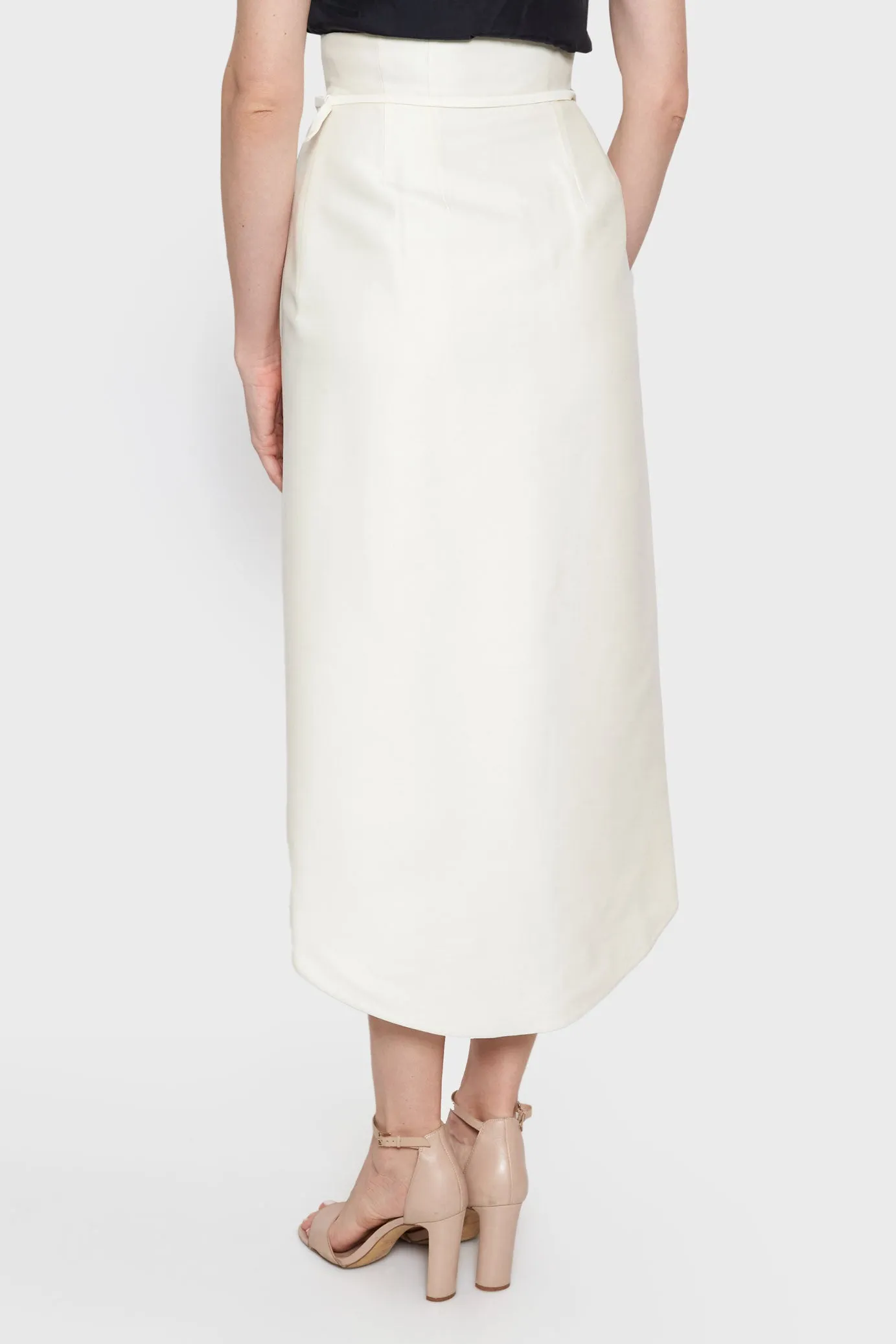 Tulip Wrap Midi Skirt