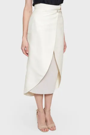 Tulip Wrap Midi Skirt