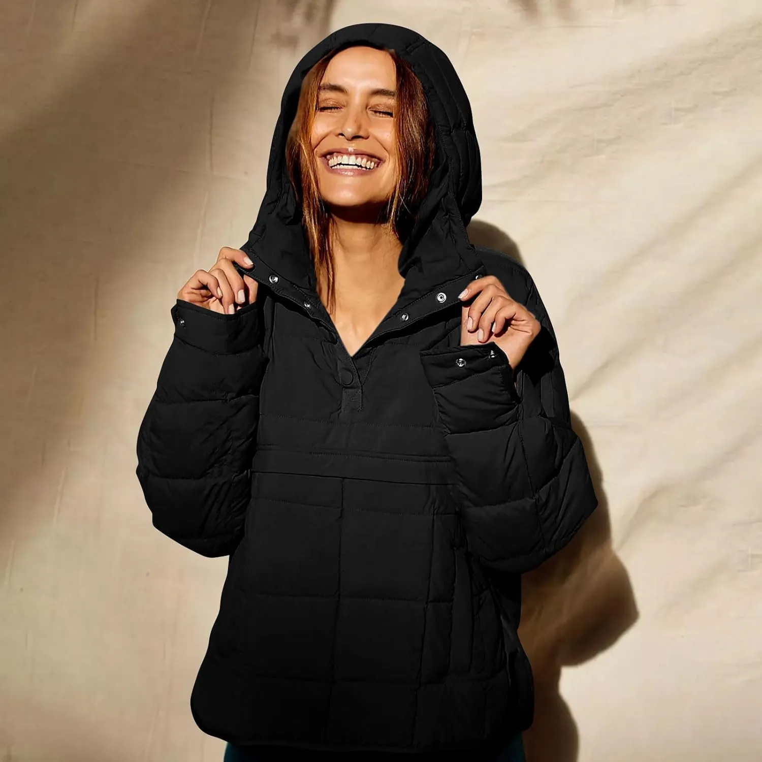 UOFOCO Womens Puffer Jacket with Hood Winter Packable Pullover Down Jackets Winter Quilted Jacket Coats for Women 2024