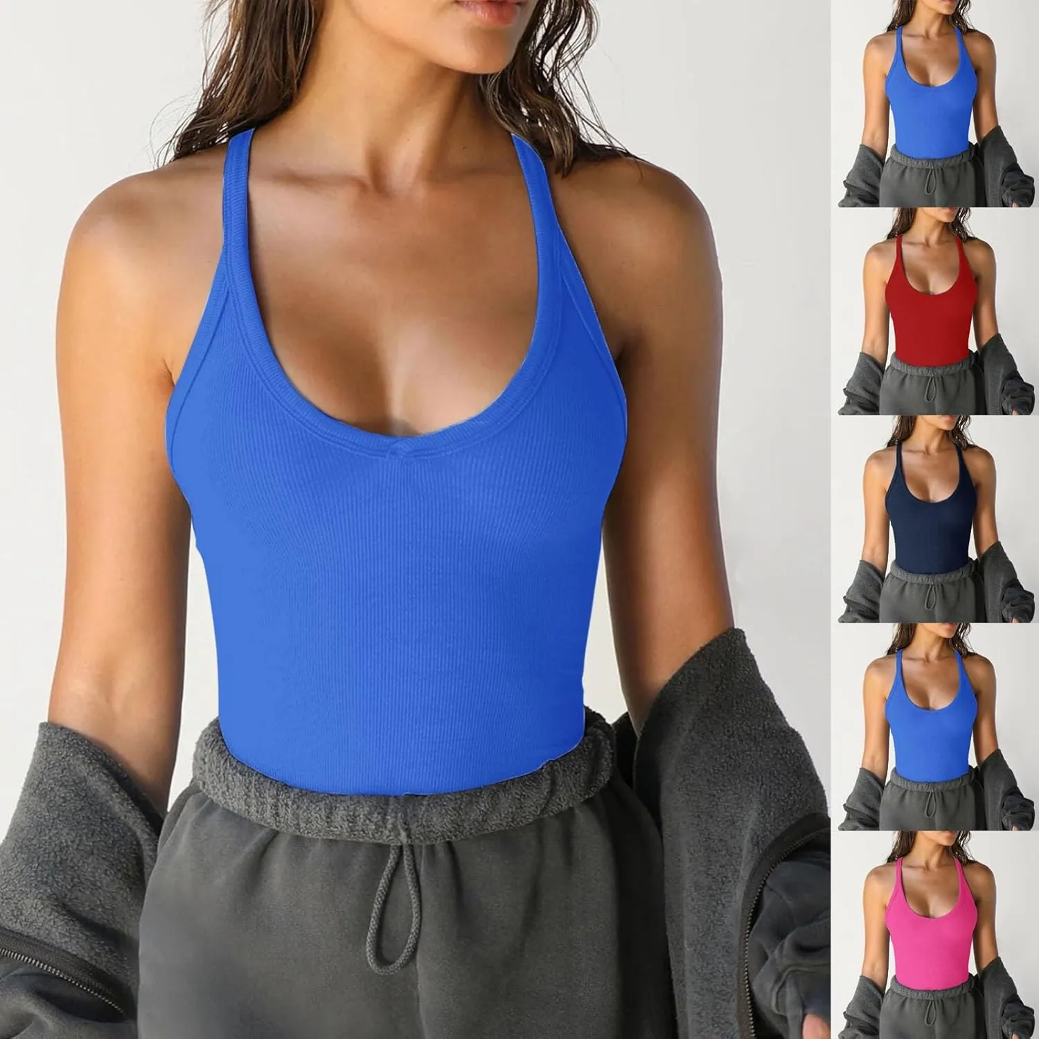Veraella Tank Top, Veraella Women's Solid Racerback Tank Top, Veraella Women's Racerback Camisole Tank Top