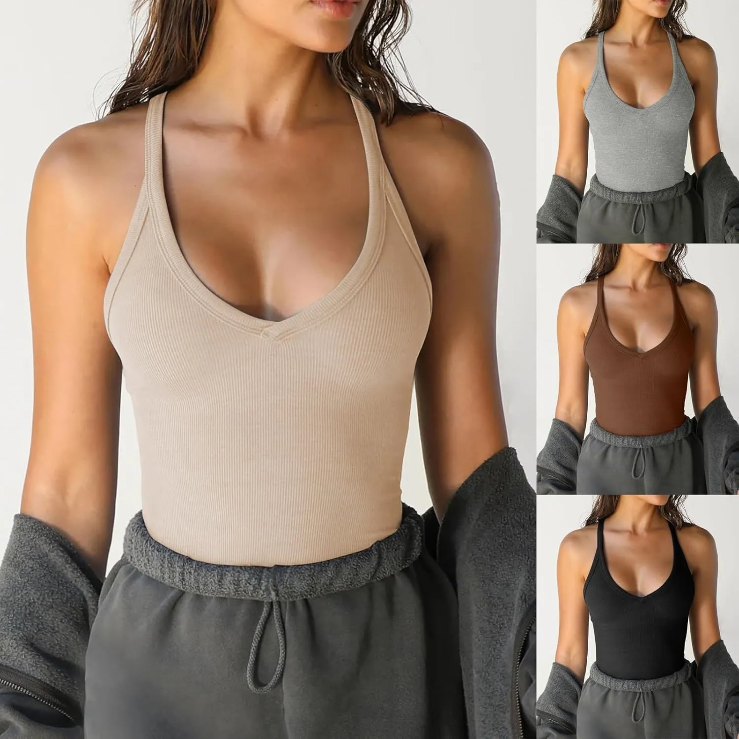 Veraella Tank Top, Veraella Women's Solid Racerback Tank Top, Veraella Women's Racerback Camisole Tank Top