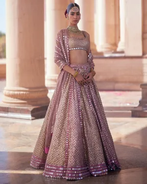 Vibrant Deep Beige Lehenga Set