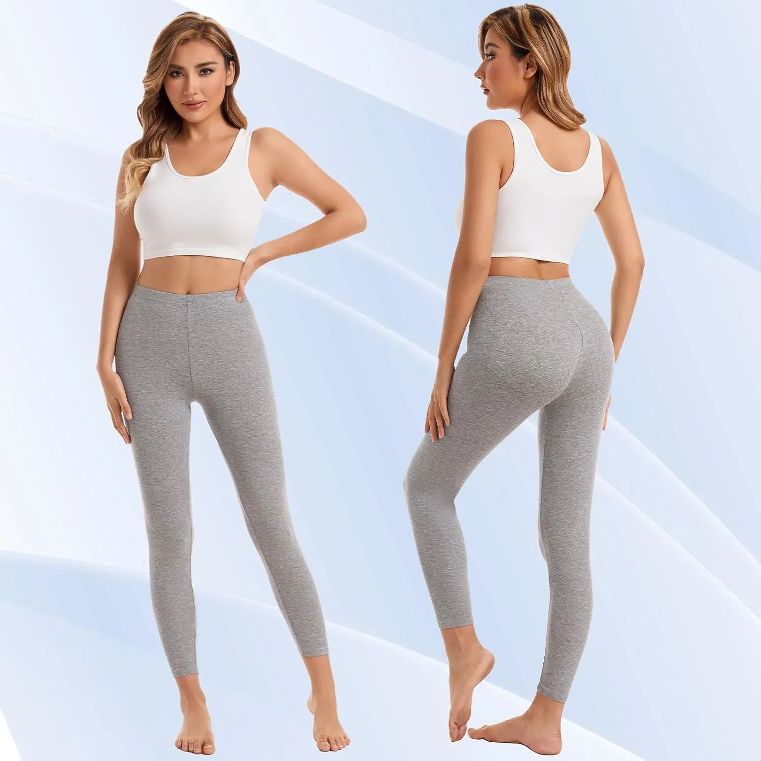 Vinconie Thin Leggings for Women Yoga Pants Workout Leggings Full Length Soft