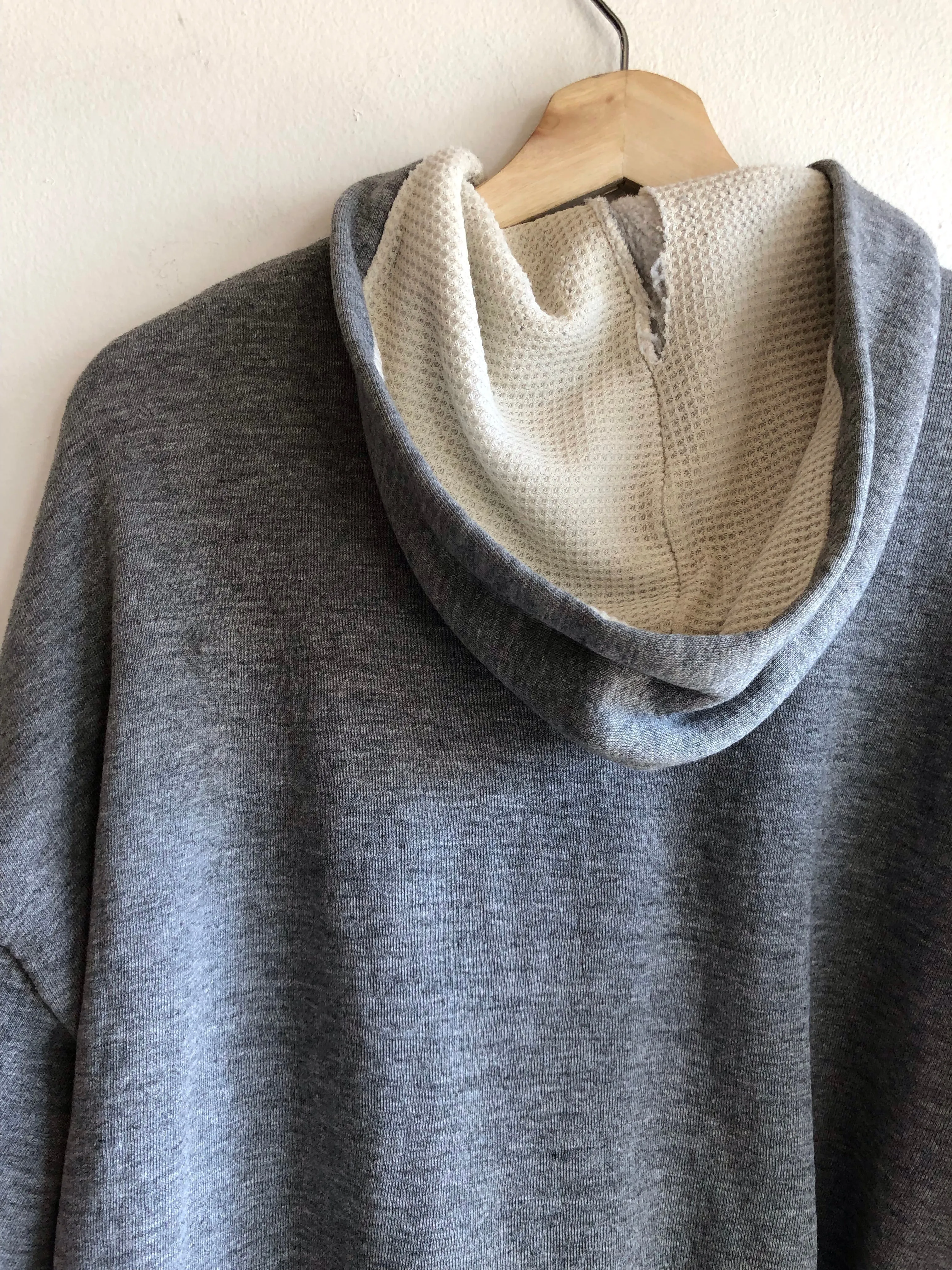 Vintage 1970s Thermal-Lined Zip Up Hooded Sweatshirt