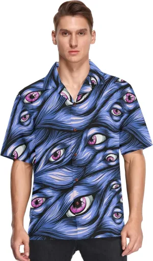visesunny Mens Casual Button Down Short Sleeve Hawaiian Shirt Aloha Shirt