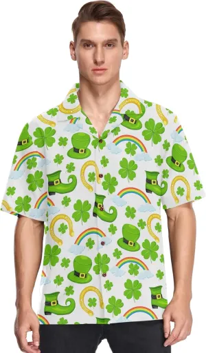 visesunny Mens Casual Button Down Short Sleeve Hawaiian Shirt Aloha Shirt