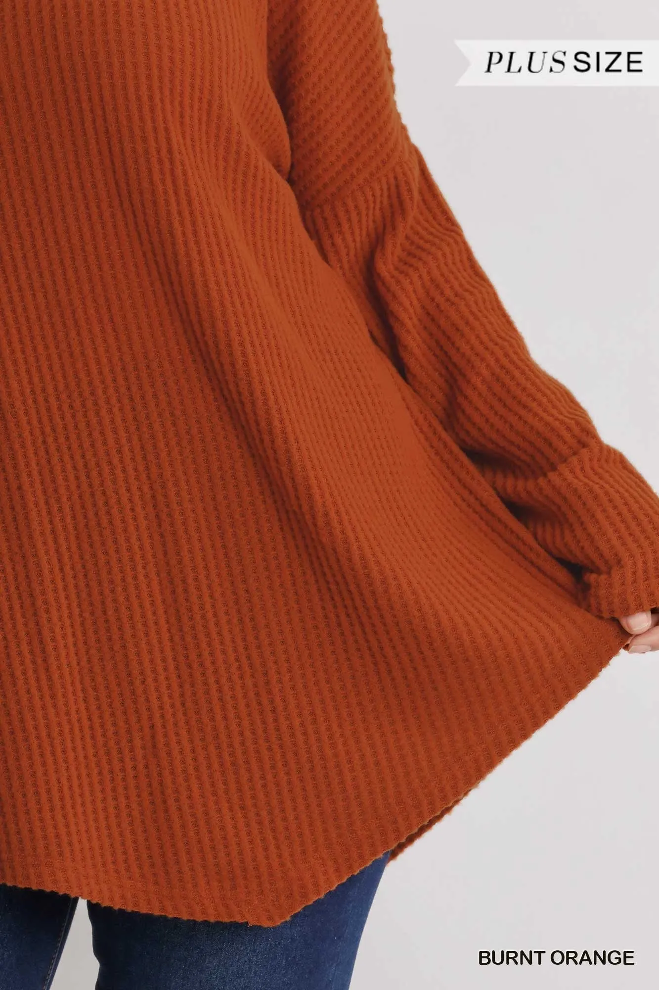 Waffle Knit Basic Top