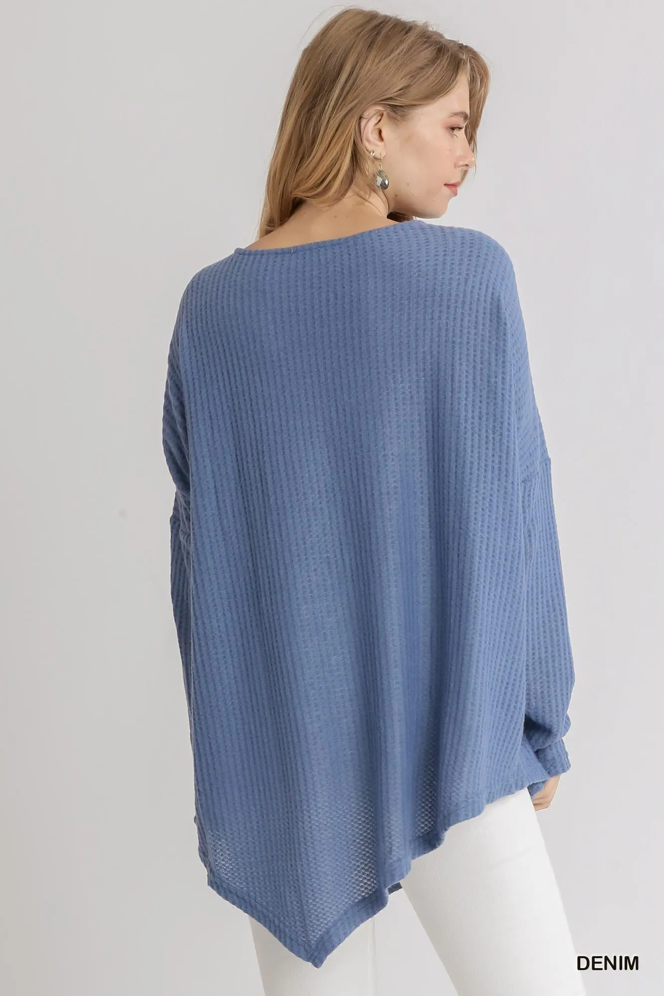 Waffle Knit Basic Top